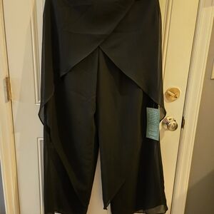 Onyx Nite Black Asymmetrical Wrap Pants